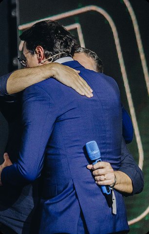Abraço no palco