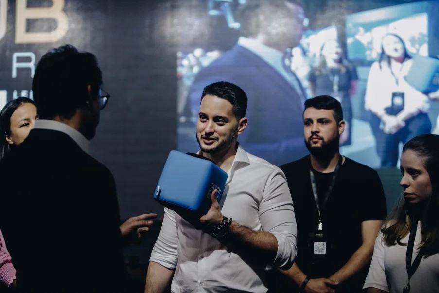Área de exposição do evento